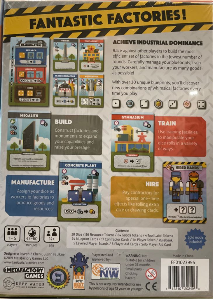 Fantastic Factories  (1-5) board game collectible [Barcode 613310202493] - Main Image 2
