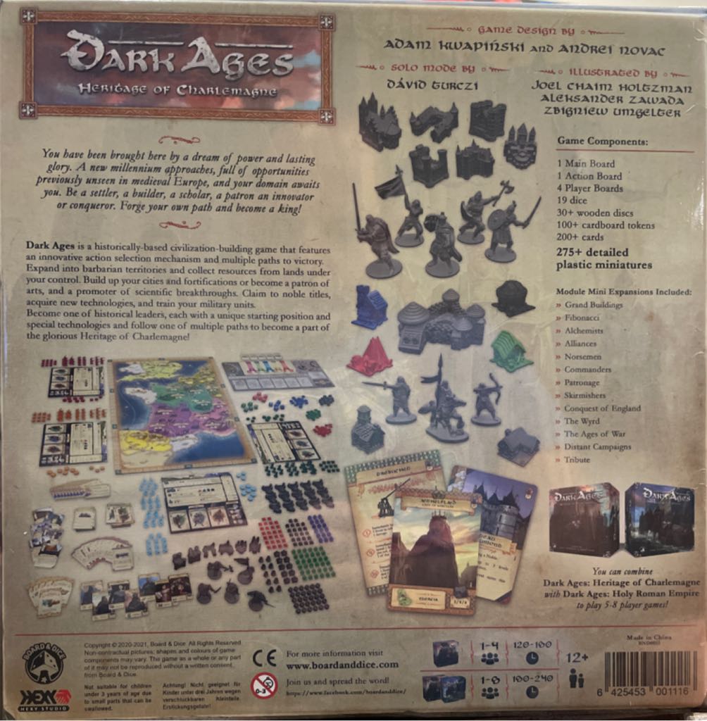 Dark Ages: Heritage of Charlemagne  (1-8) board game collectible [Barcode 6425453001116] - Main Image 2