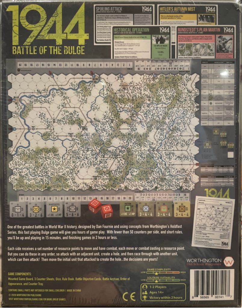1944: Battle of the Bulge  (1-2) board game collectible [Barcode 856565007417] - Main Image 2