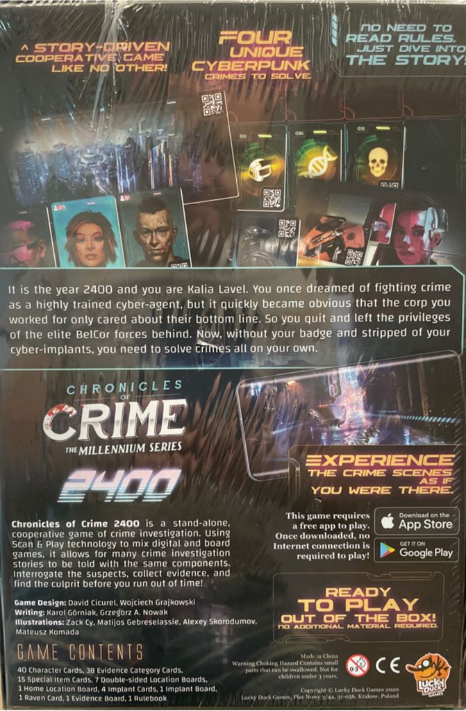 Chronicles of Crime: 2400  (1-4) board game collectible [Barcode 752830292321] - Main Image 2