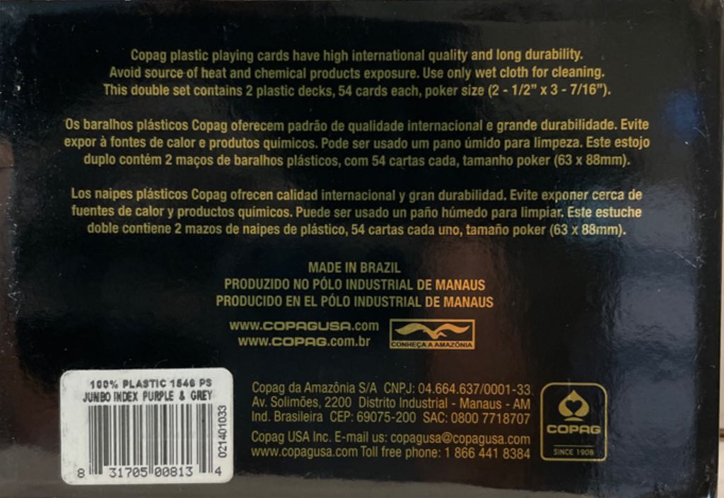 Copag: Playing Cards  board game collectible [Barcode 831705008134] - Main Image 2