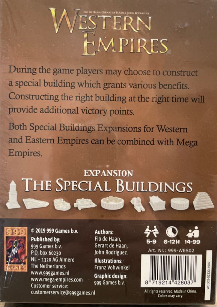 Western Empires: The Special Buildings  board game collectible [Barcode 8719214428037] - Main Image 2