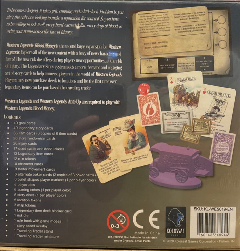 Western Legends - Blood Money  (2-6) board game collectible [Barcode 3760146648944] - Main Image 2