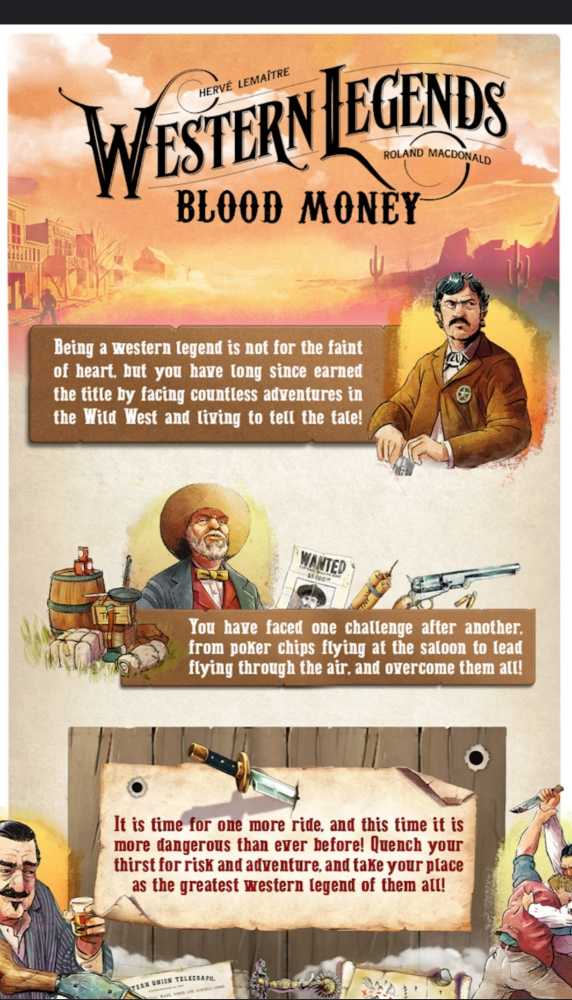 Western Legends - Blood Money  (2-6) board game collectible [Barcode 3760146648944] - Main Image 3