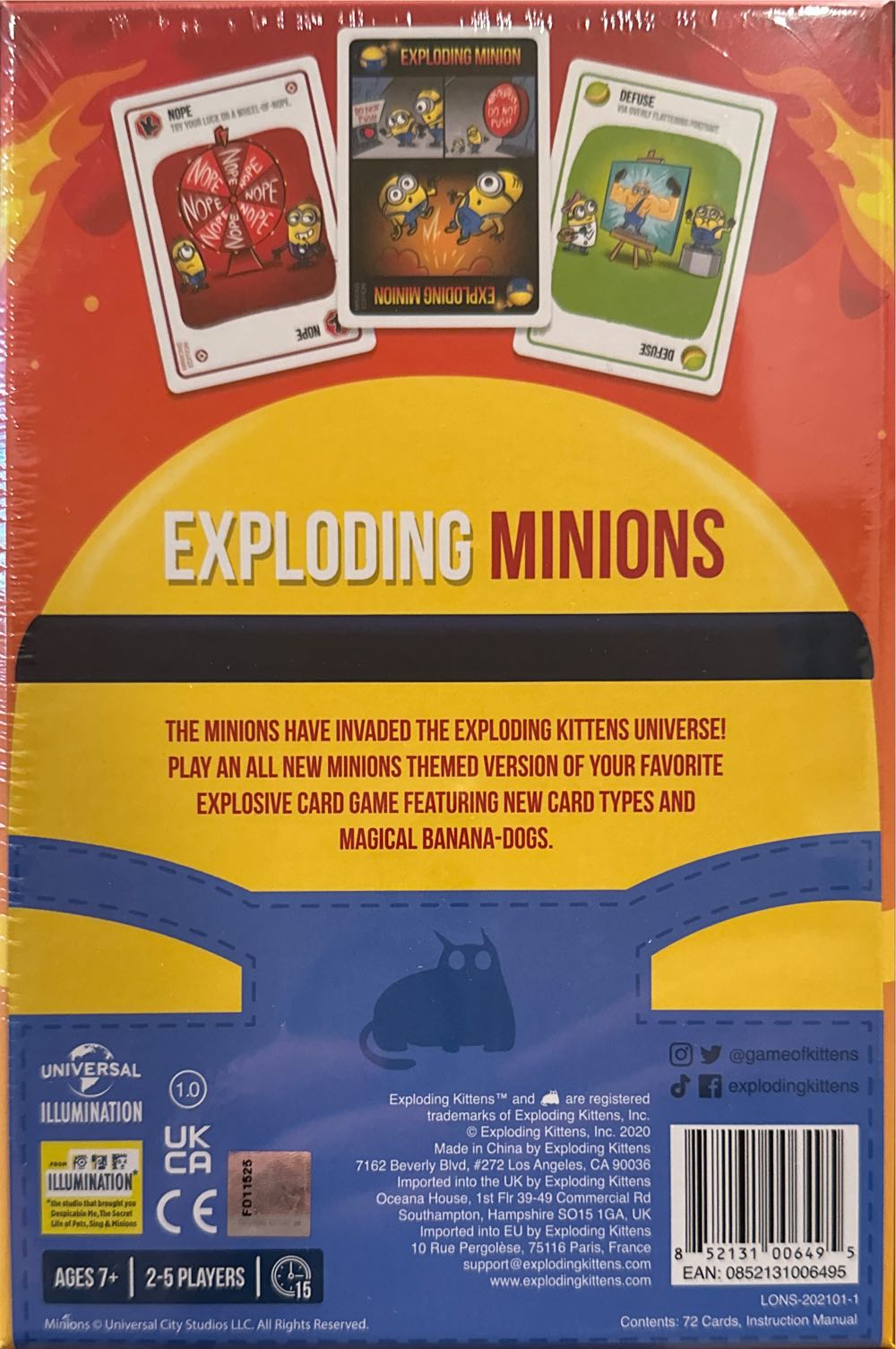 Exploding Minions  (2-5 Players) board game collectible [Barcode 852131006495] - Main Image 3