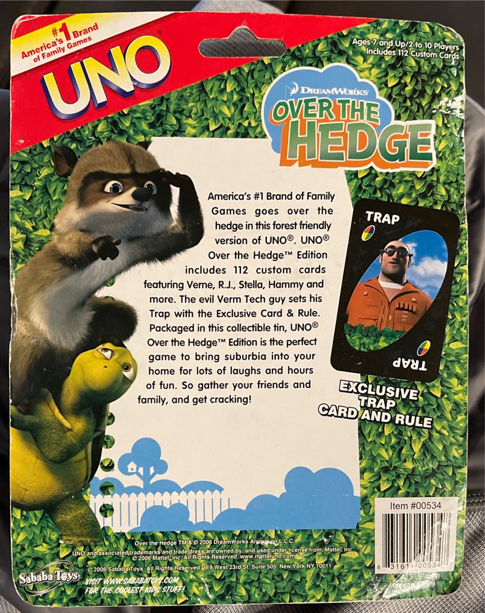 Over The Hedge Uno  board game collectible - Main Image 2