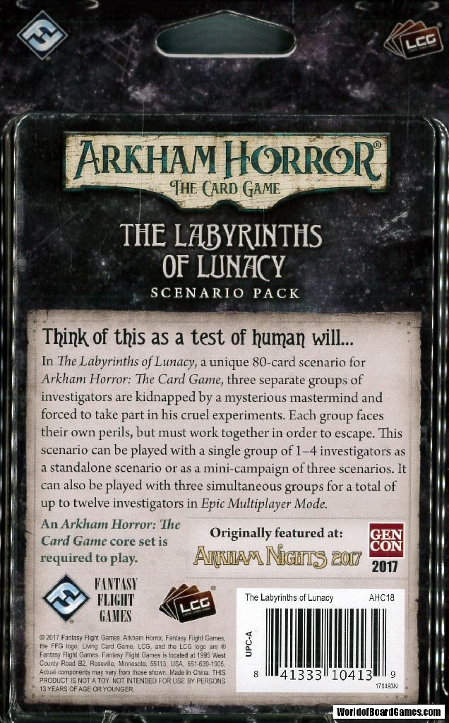Arkham Horror LCG: Labyrinths Of Lunacy, The  board game collectible - Main Image 2