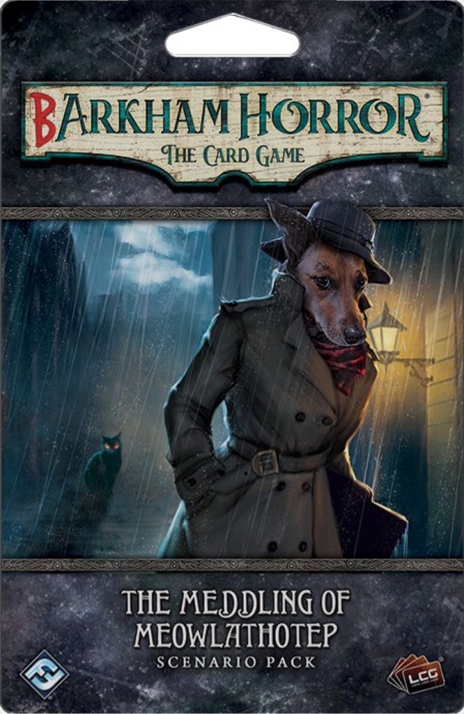 Arkham Horror LCG: Barkham Horror: Meddling Of Meowlathotep - Scenario Pack (1-4) board game collectible - Main Image 1