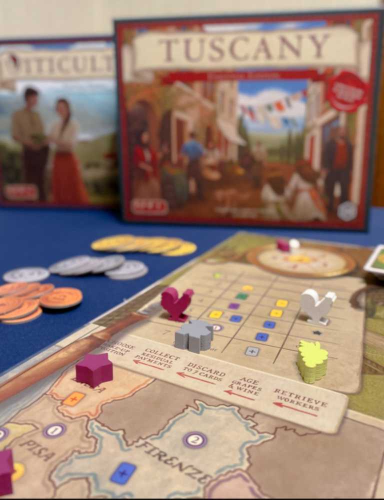 Tuscany (Viticulture): Expand The World Of Viticulture  (1-6) board game collectible - Main Image 3