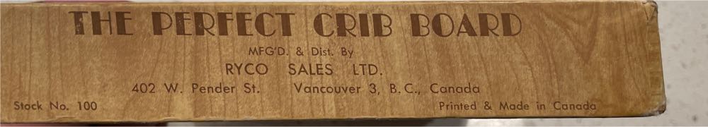 Ryco Sales LTD Cribbage Board  (3 Once Around) board game collectible - Main Image 4