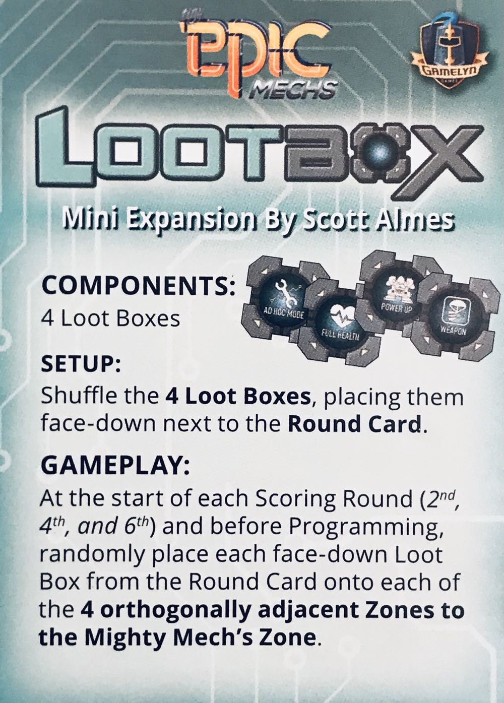 Tiny Epic Mechs: Kickstarter Deluxe Promo Pack  (1-4) board game collectible - Main Image 2