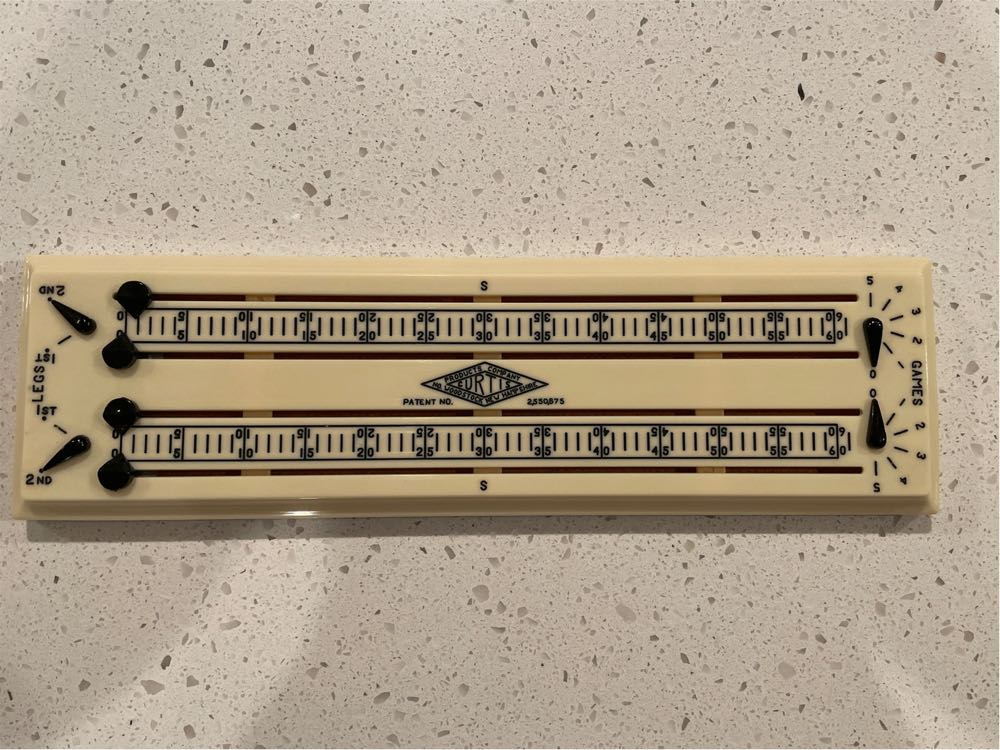 Curtis Cribbage Counter White  (2) board game collectible - Main Image 1