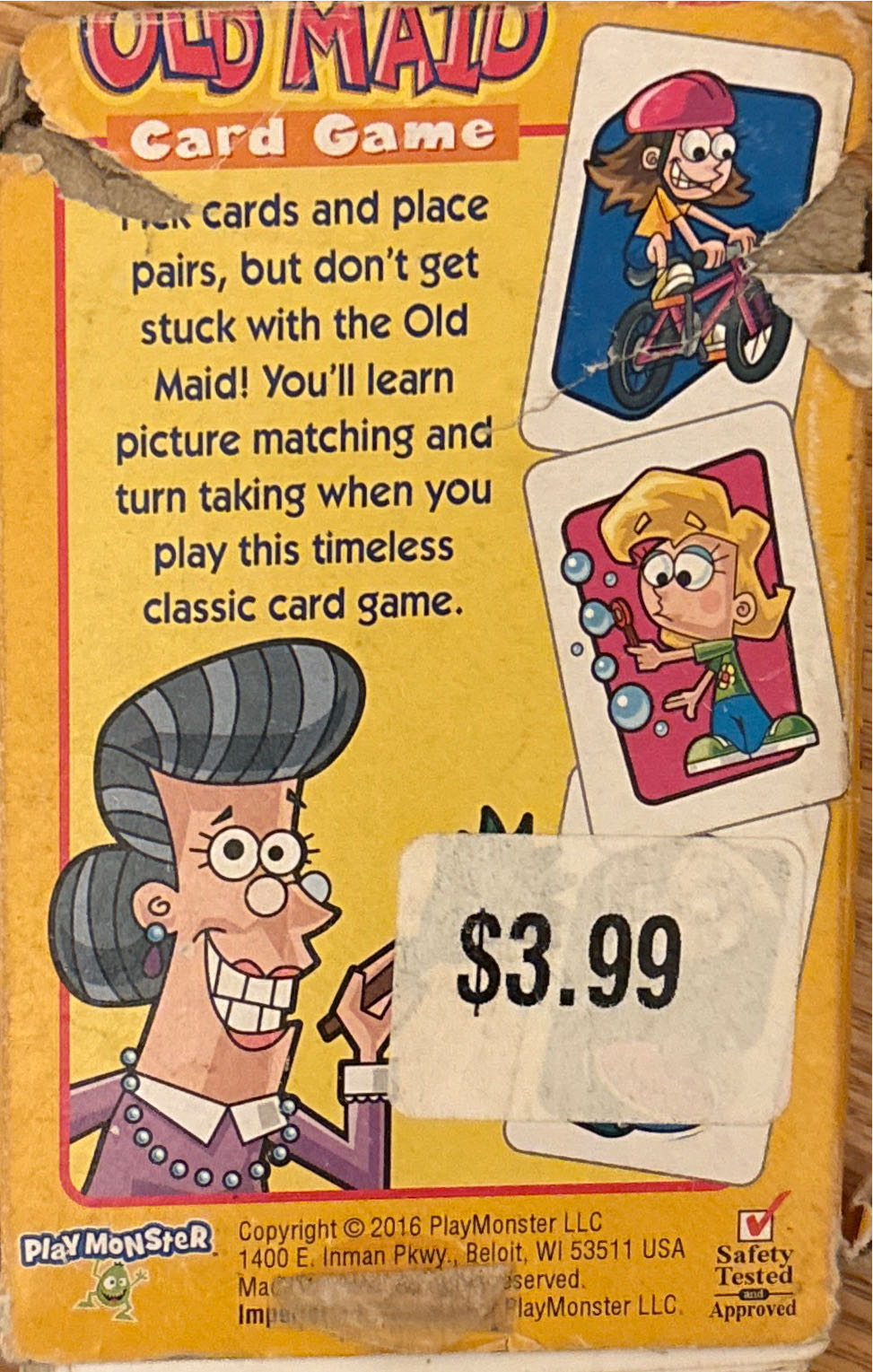 Old Maid Card Game  (2-4) board game collectible [Barcode 093514014649] - Main Image 2