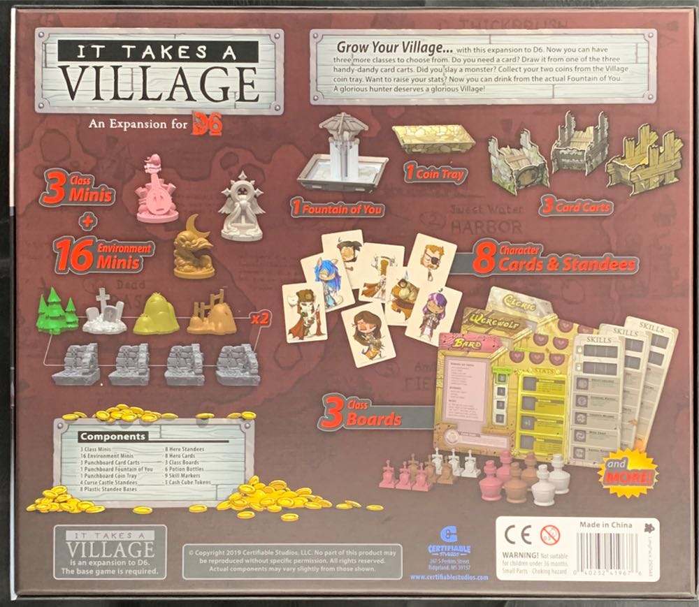 D6: It Takes A Village  (1-4) board game collectible [Barcode 040232419676] - Main Image 2