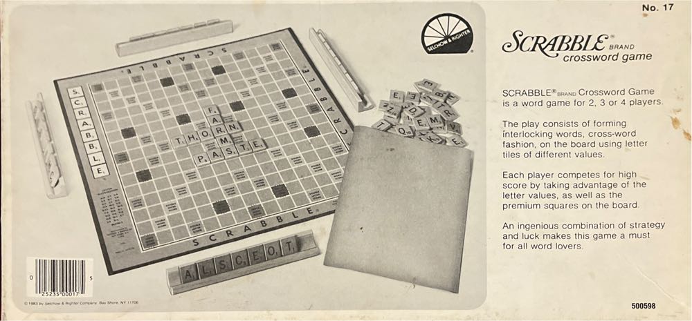 Scrabble  (2-4) board game collectible [Barcode 025235000175] - Main Image 2