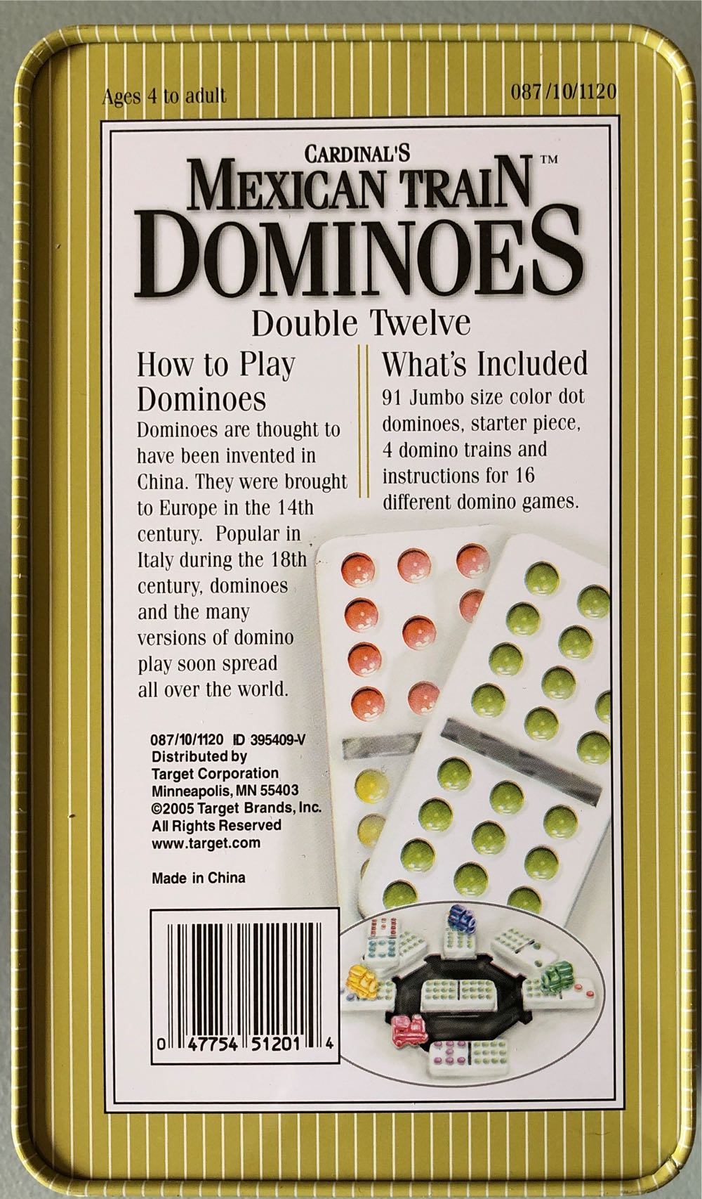 Mexican Train Dominoes  (4) board game collectible [Barcode 047754512014] - Main Image 2