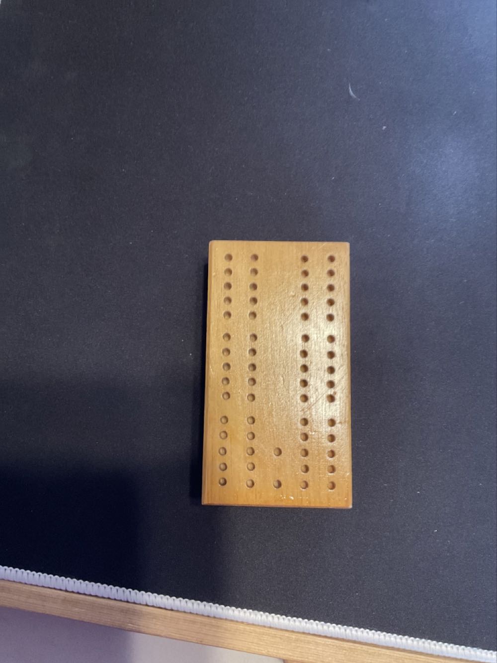 We Games Mini Travel Cribbage Set Wood 2 Track Board W Swivel Top & Storage For Cards & Metal Pegs  (2 Players Twice Around) board game collectible [Barcode 658956133527] - Main Image 3