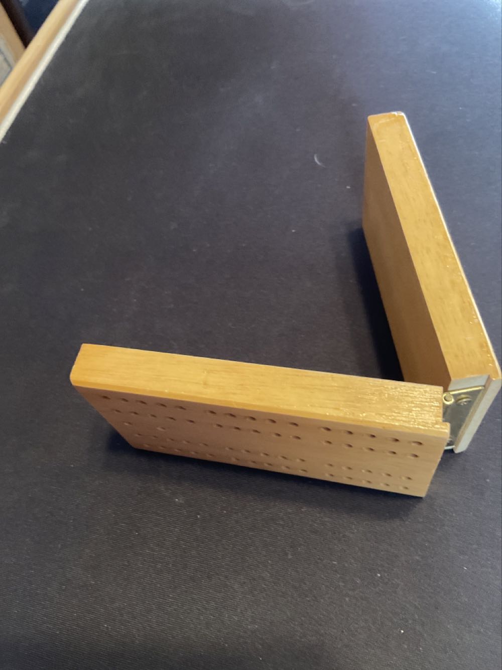 We Games Mini Travel Cribbage Set Wood 2 Track Board W Swivel Top & Storage For Cards & Metal Pegs  (2 Players Twice Around) board game collectible [Barcode 658956133527] - Main Image 4