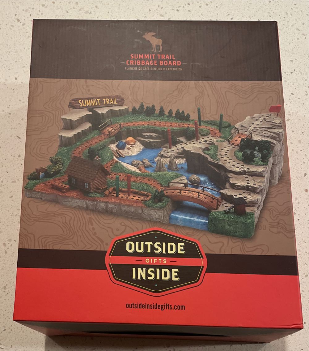 Outside Inside Hand Painted Summit Trail Cribbage Board  (2 Once Around) board game collectible [Barcode 090497998805] - Main Image 3