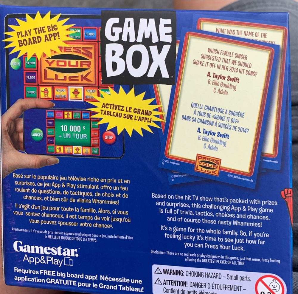 Press Your Luck  (3 And Up) board game collectible [Barcode 669165017331] - Main Image 3