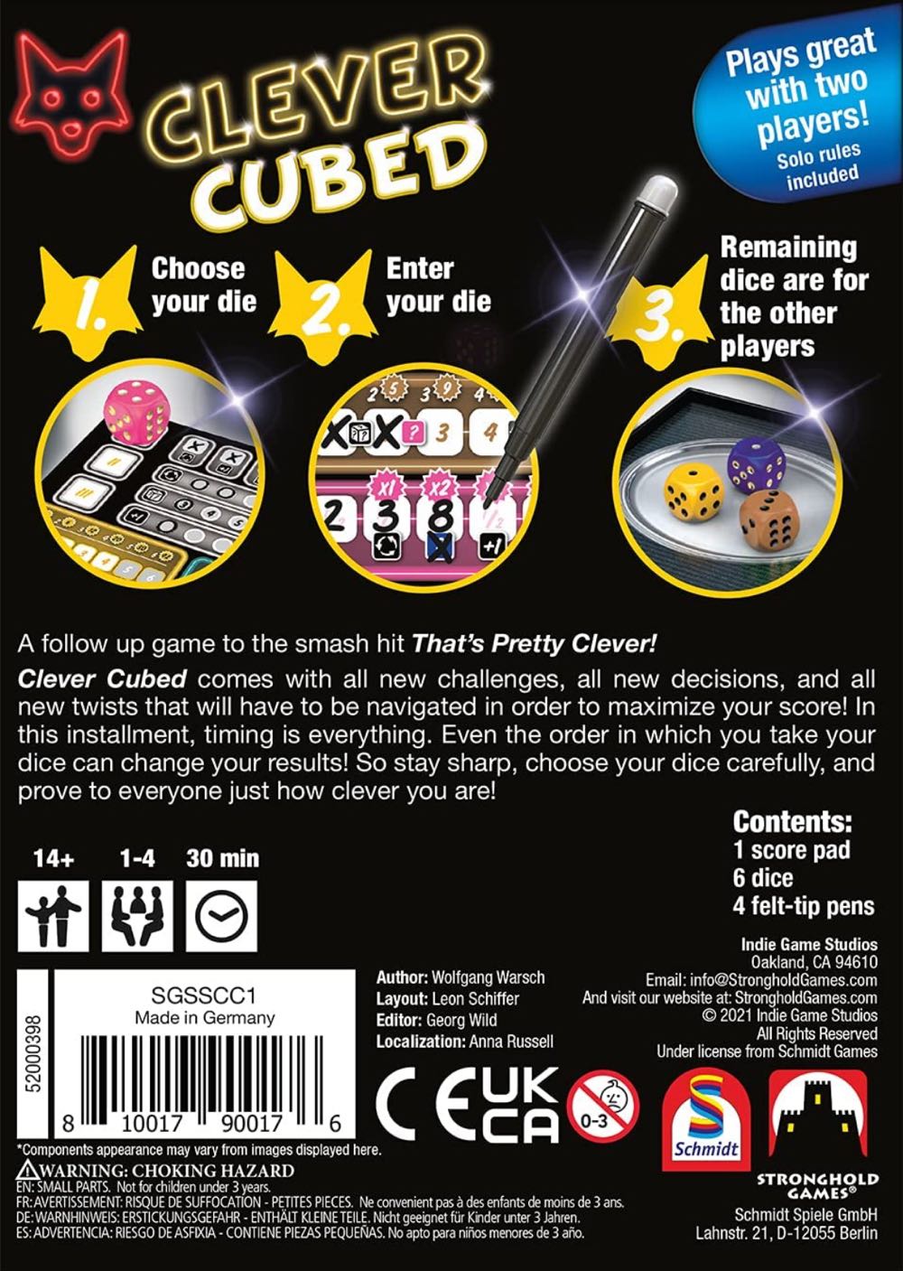 Clever Cubed  (1-4) board game collectible [Barcode 810017900176] - Main Image 2