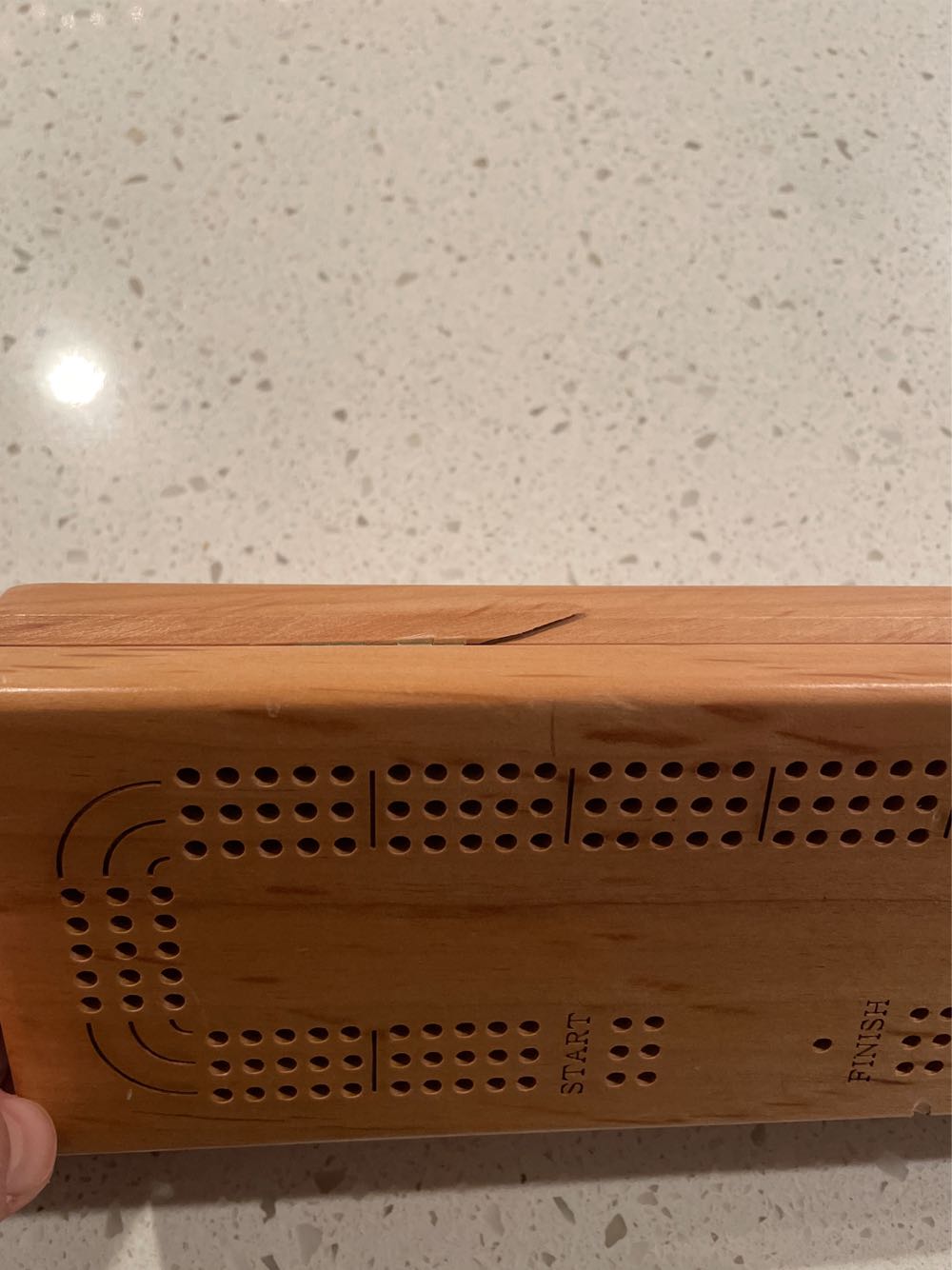 Unknown Maker Lazer Engraved Cribbage Board  (3 Players Twice Around) board game collectible - Main Image 3