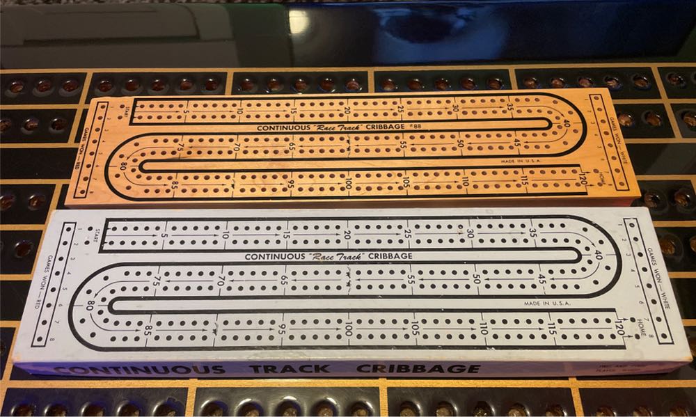 Skor-Mor Race Track Cribbage Board No 88  (2 Continuous Track) board game collectible - Main Image 2