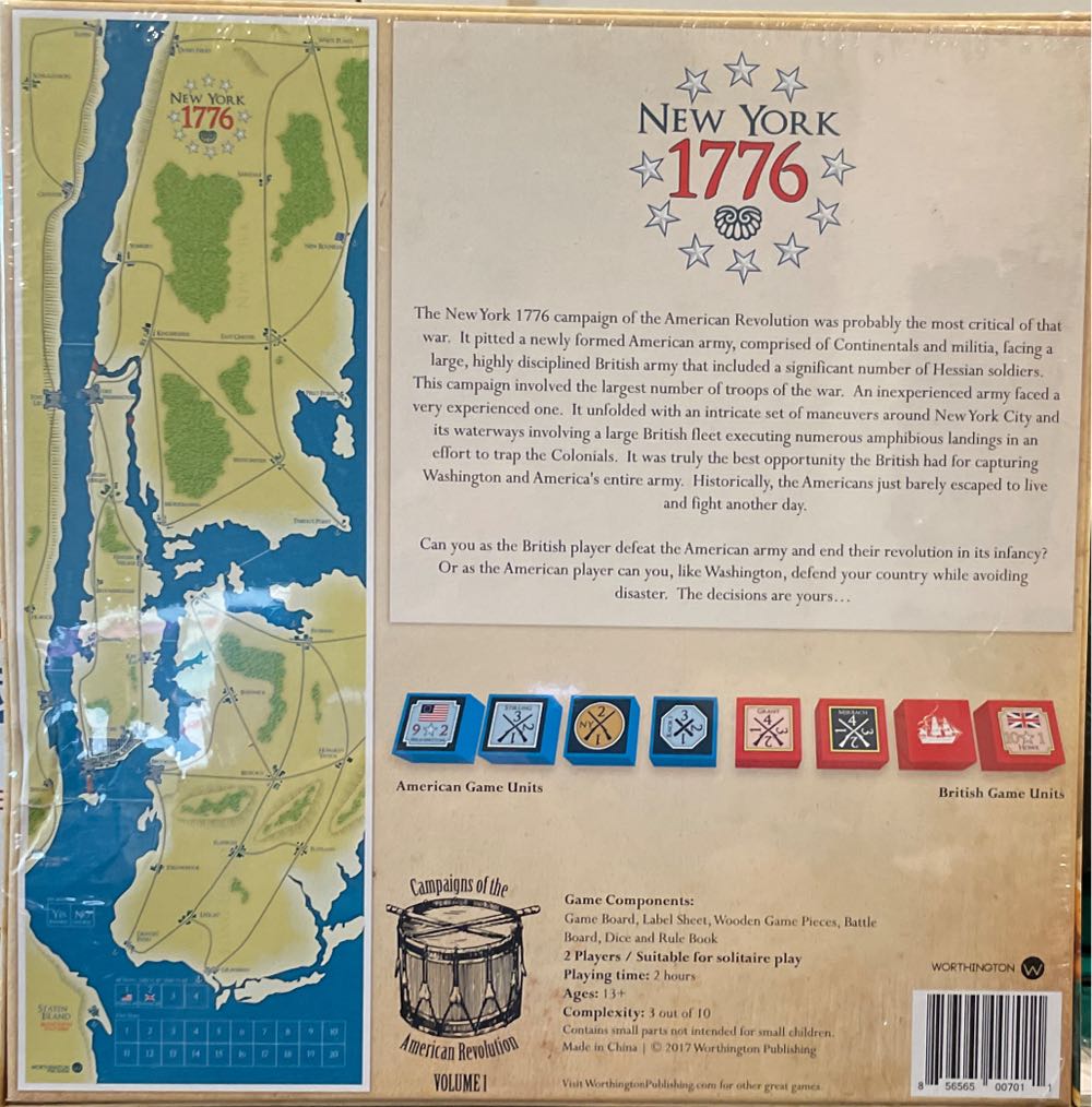 New York: 1776  (2) board game collectible [Barcode 856565007011] - Main Image 2