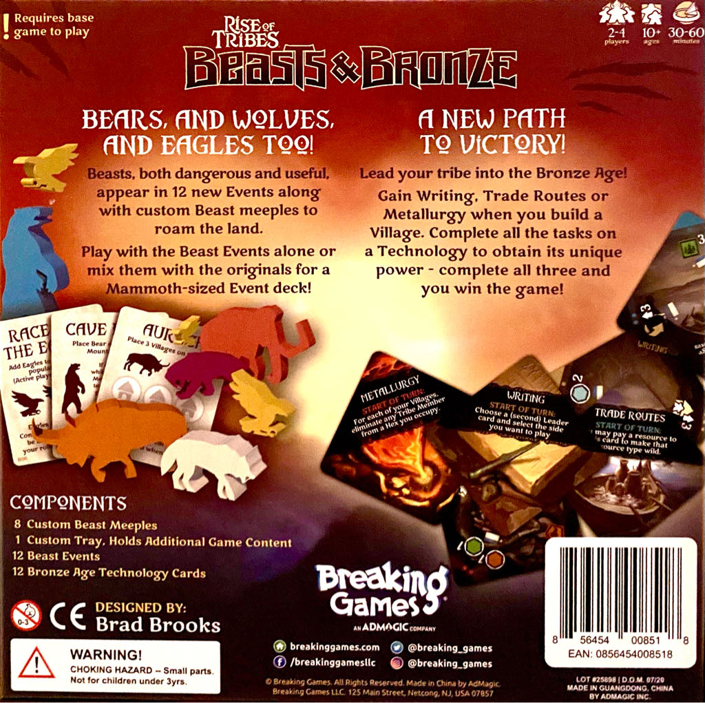 Rise of Tribes: Beasts & Bronze  (2-4) board game collectible [Barcode 856454008518] - Main Image 2