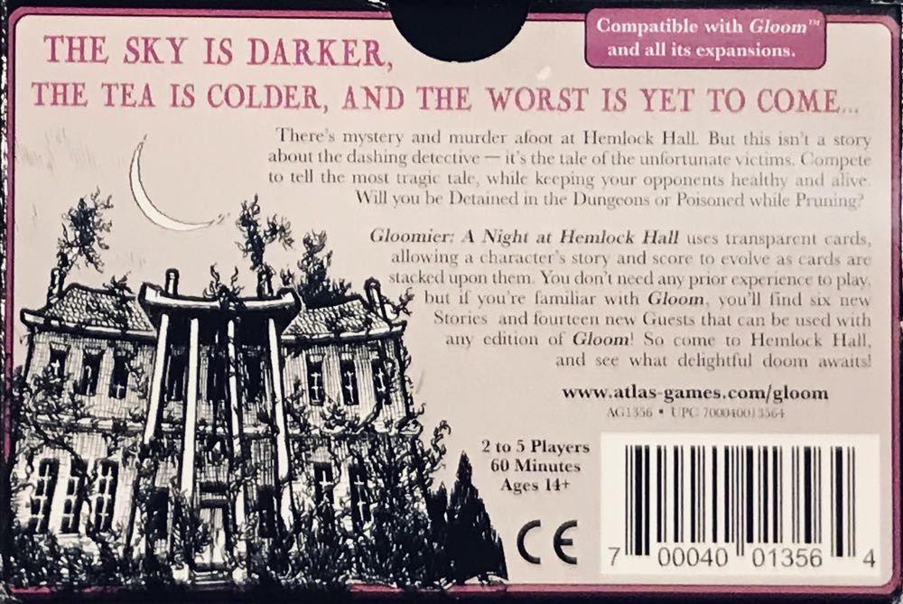 Gloomier: A Night at Hemlock Hall  (2-5) board game collectible [Barcode 700040013564] - Main Image 2