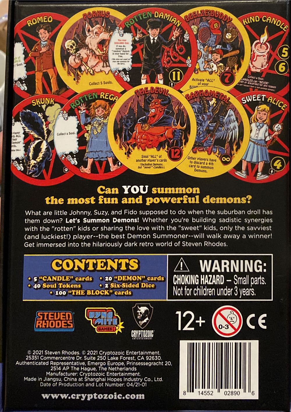 Steven Rhodes Games Vol. 1: Let’s Summon Demons  (2-5) board game collectible [Barcode 814552028906] - Main Image 2