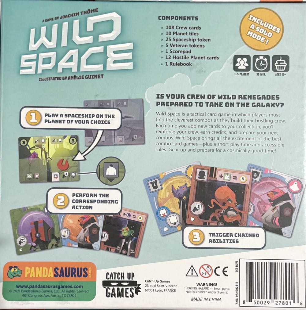 Wild Space  (1 2 3 4 5) board game collectible [Barcode 850029278016] - Main Image 2