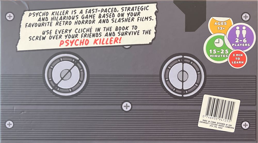 Psycho Killer: The Card Game 🎲  (2-6) board game collectible [Barcode 746935947255] - Main Image 2