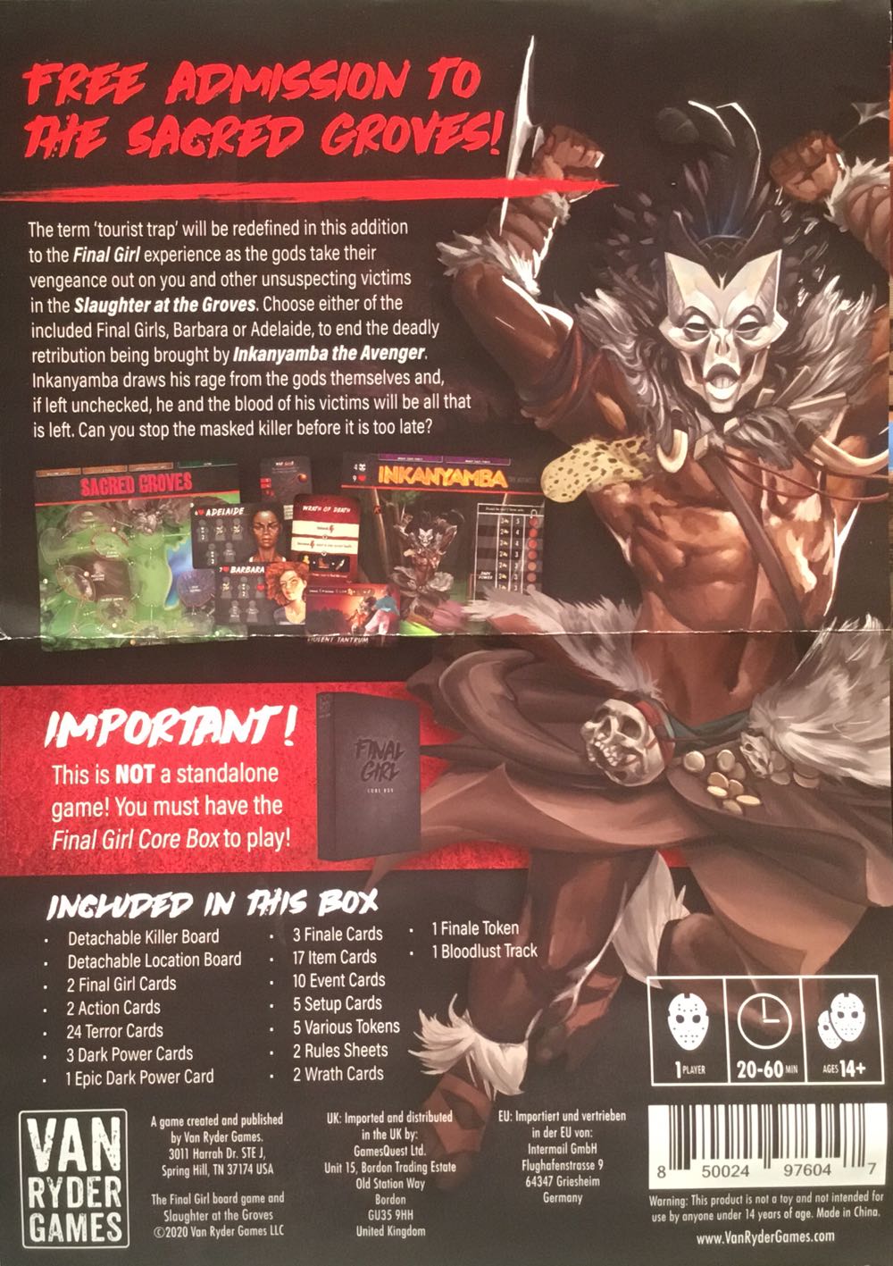 Final Girl: S1 Slaughter In The Groves  (1) board game collectible [Barcode 850024976047] - Main Image 3