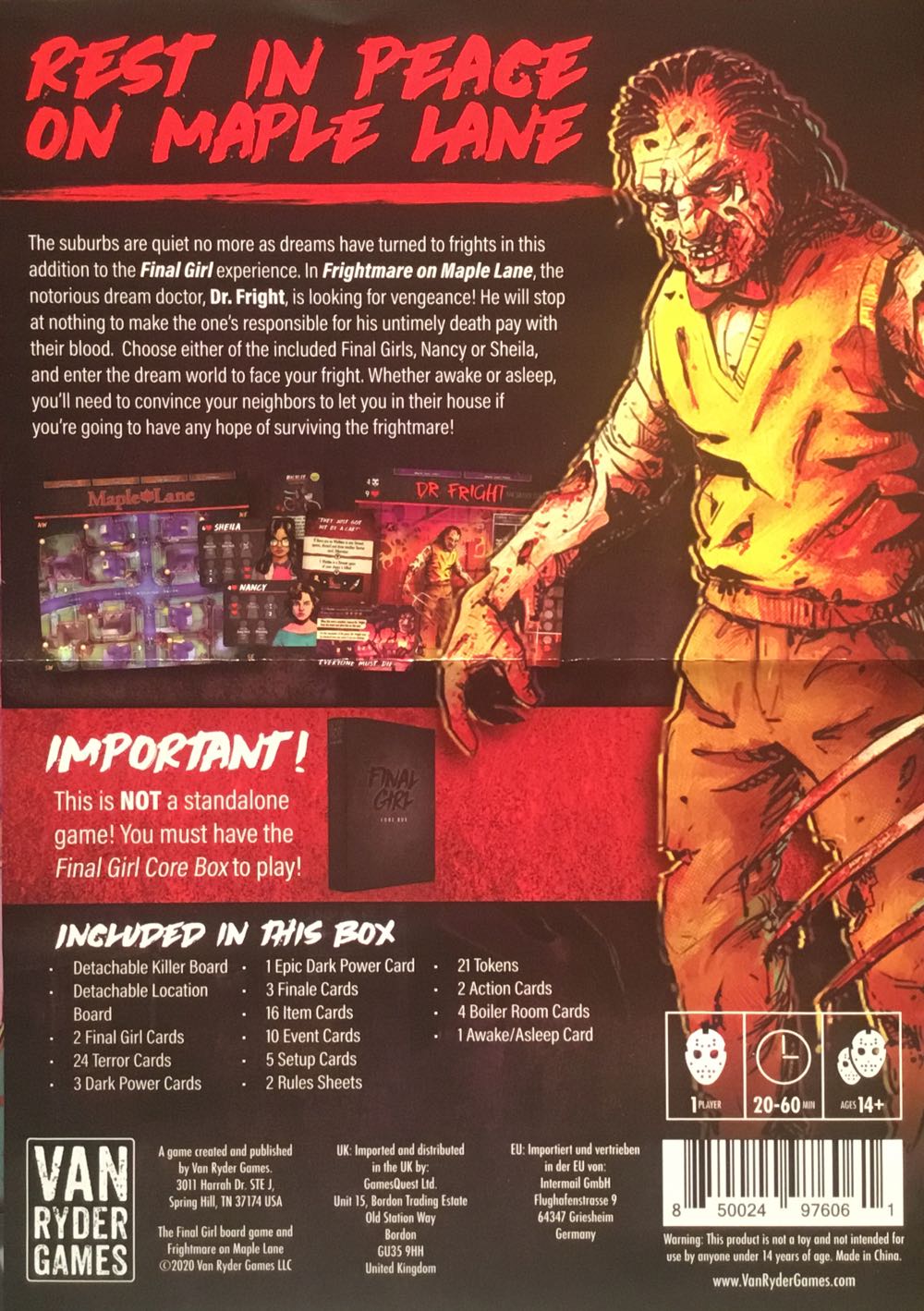 Final Girl: Frightmare On Maple Lane  (1) board game collectible [Barcode 850024976061] - Main Image 3
