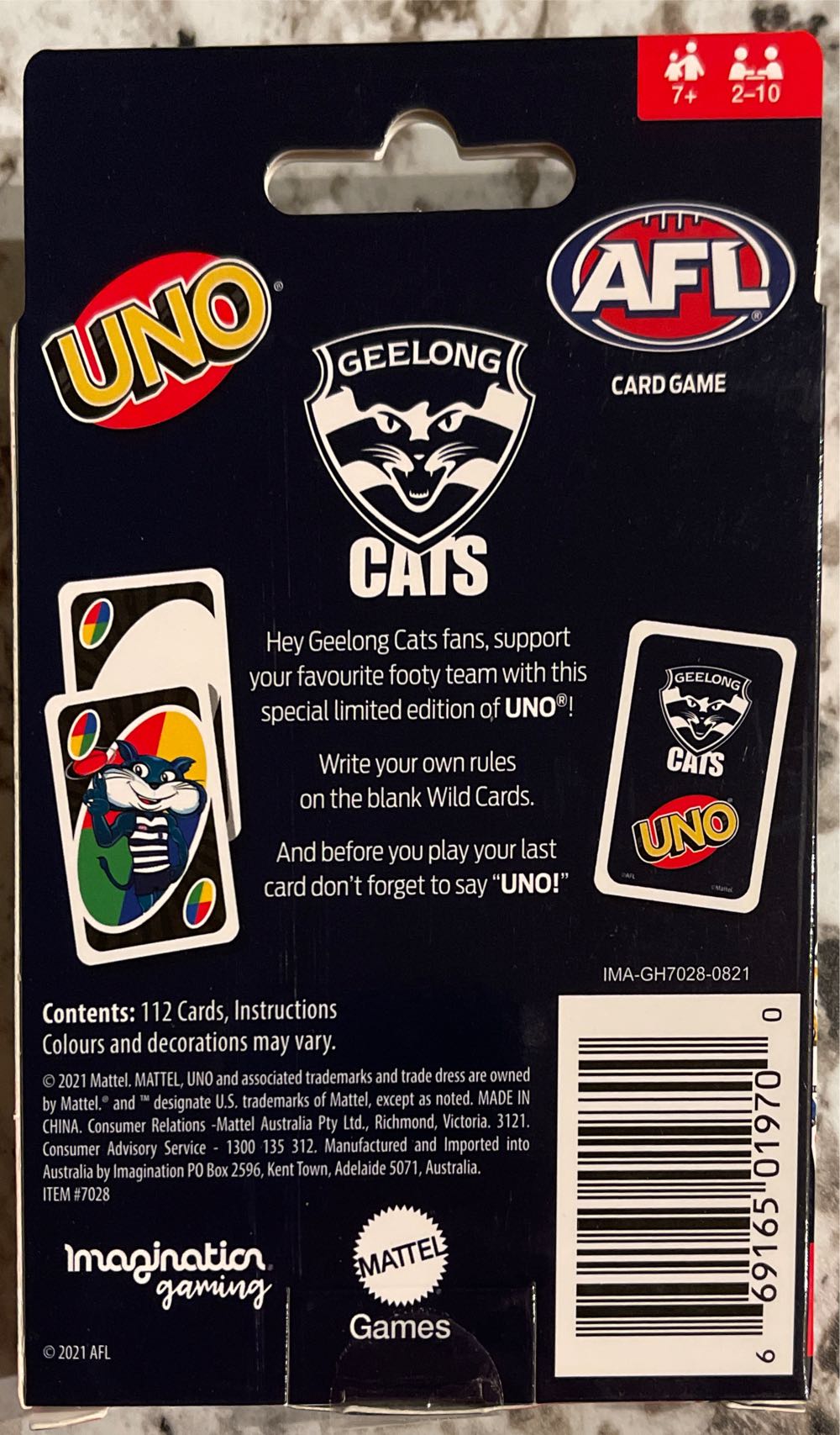 Cats AFL Uno  board game collectible - Main Image 2