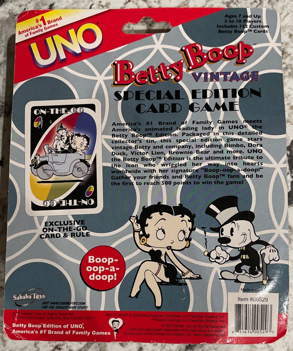 Betty Boop Uno Tin  board game collectible - Main Image 2