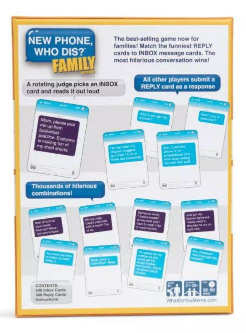 New Phone Who Dis? Family Edition  (3-20) board game collectible [Barcode 810816030951] - Main Image 3