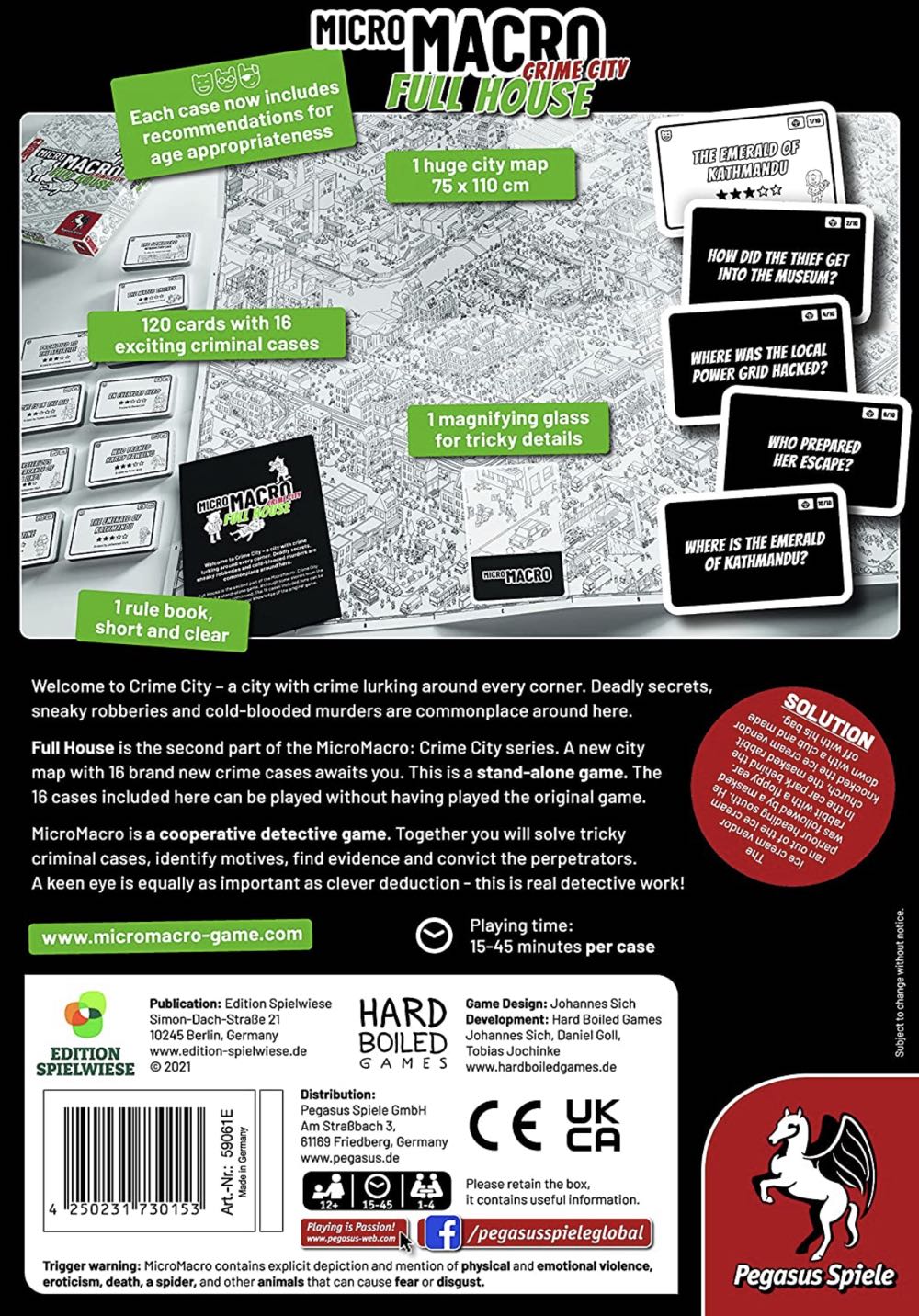 MicroMacro: Crime City: Full House  (2-4) board game collectible [Barcode 4250231730115] - Main Image 2