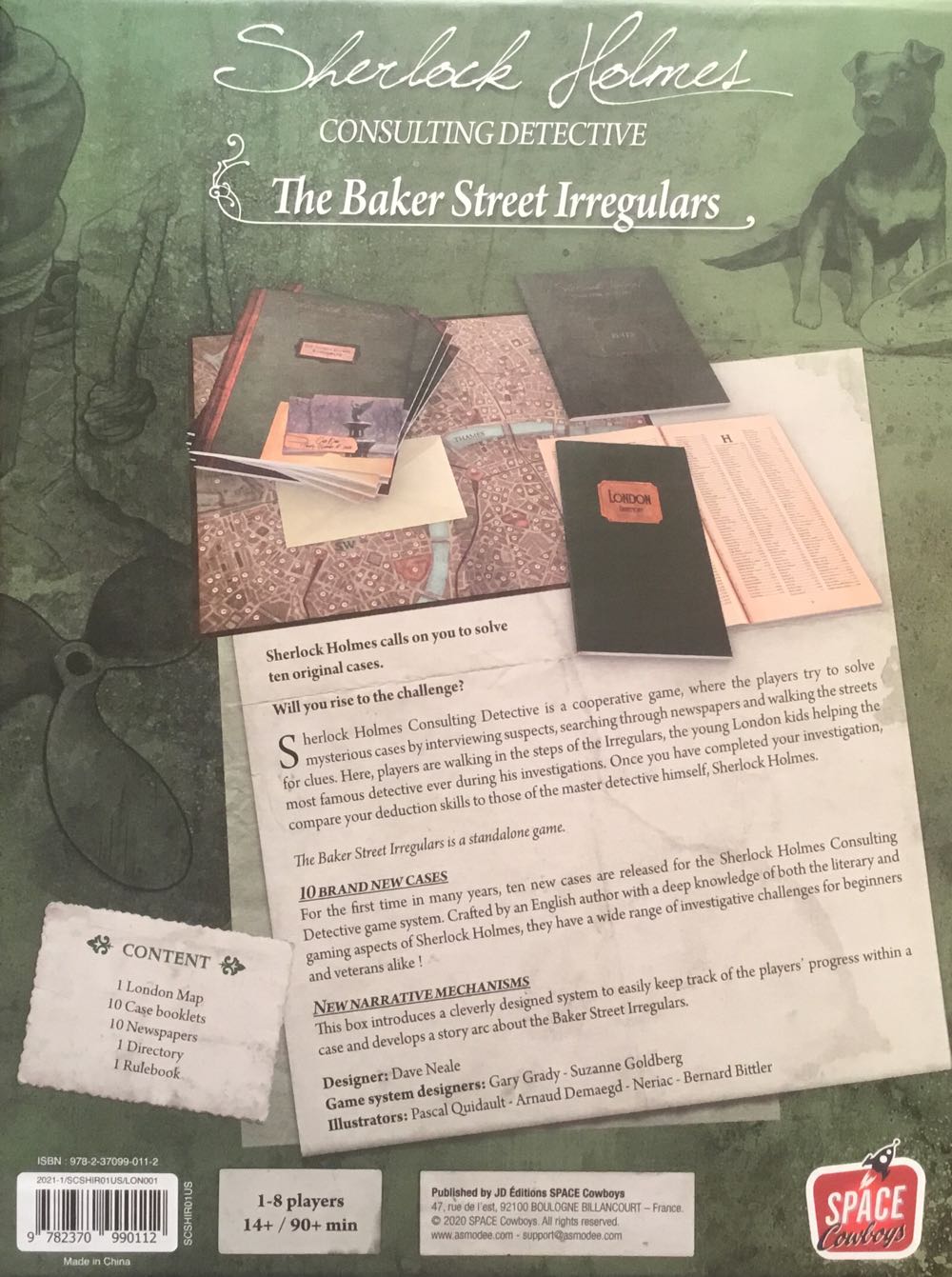 Sherlock Holmes Consulting Detective: The Baker Street Irregulars  (1-2) board game collectible [Barcode 9782370990112] - Main Image 2