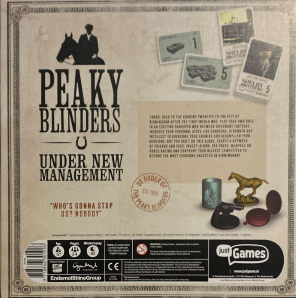Peaky Blinders Under New Management Board Game | Strategy Board Game For Adults And Teens Based On The Hit Tv Series | Ages 12 And Up | 2-4 Players | Average Playtime 90 Minutes | Made By Just Games  (2-4) board game collectible [Barcode 8718866301996] - Main Image 2