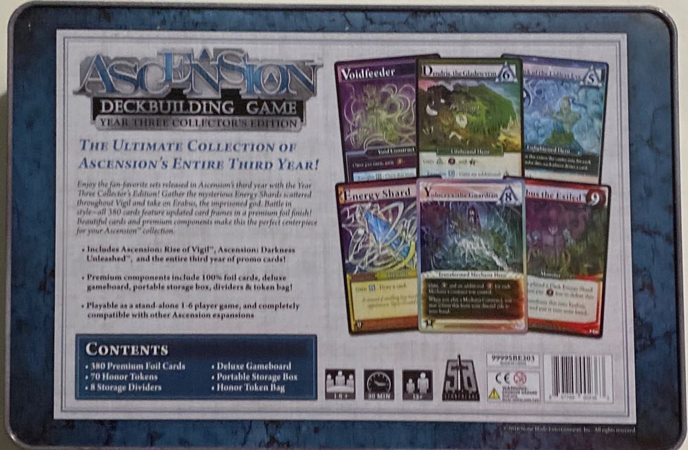 Ascension Year Three Collectors Edition Card Game  (1-6) board game collectible [Barcode 857789002363] - Main Image 2