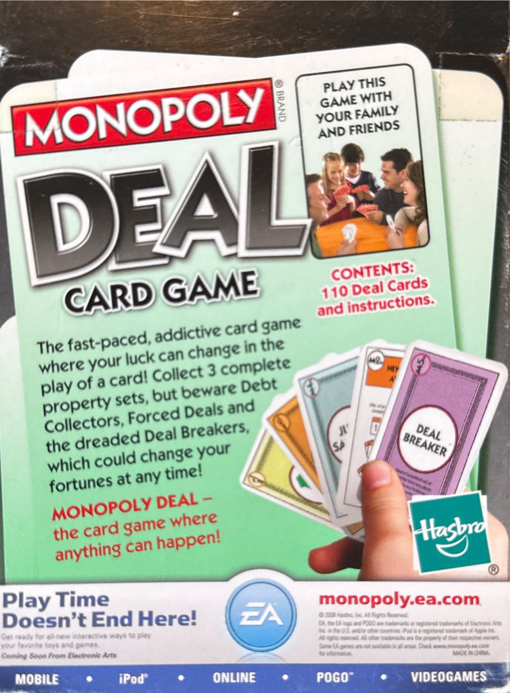 Monopoly: Deal Card Game  (2-3) board game collectible [Barcode 653569367338] - Main Image 2