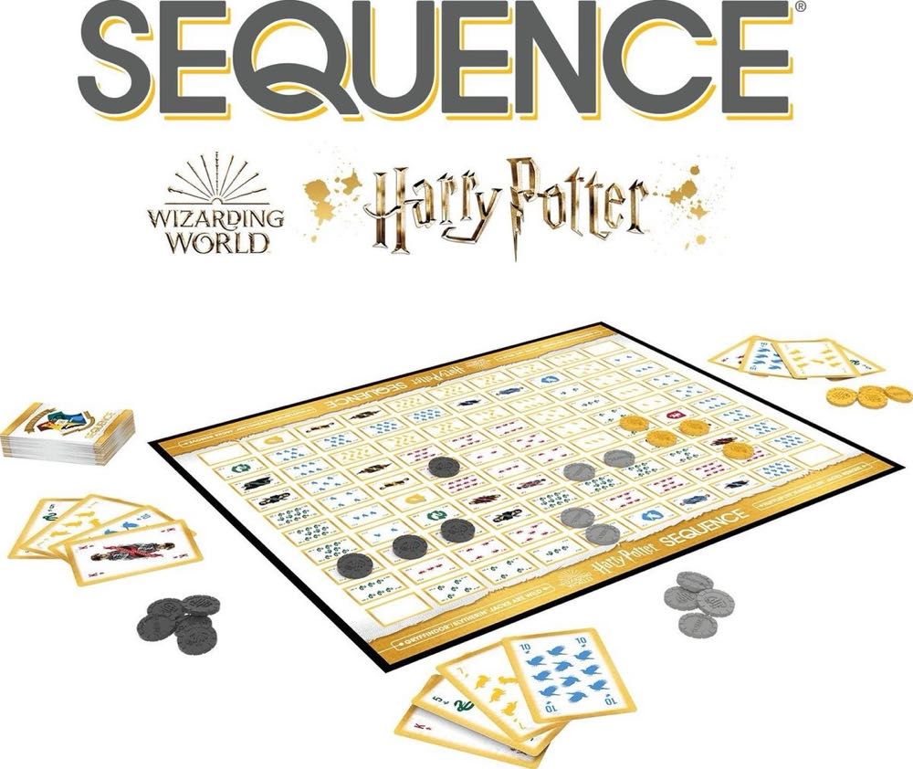 Harry Potter Sequence Board Game Five-in-a-row Fun For Everyone Featuring Witches And Wizards From Harry Potter By Goliath  (2-12) board game collectible [Barcode 8720077197893] - Main Image 2