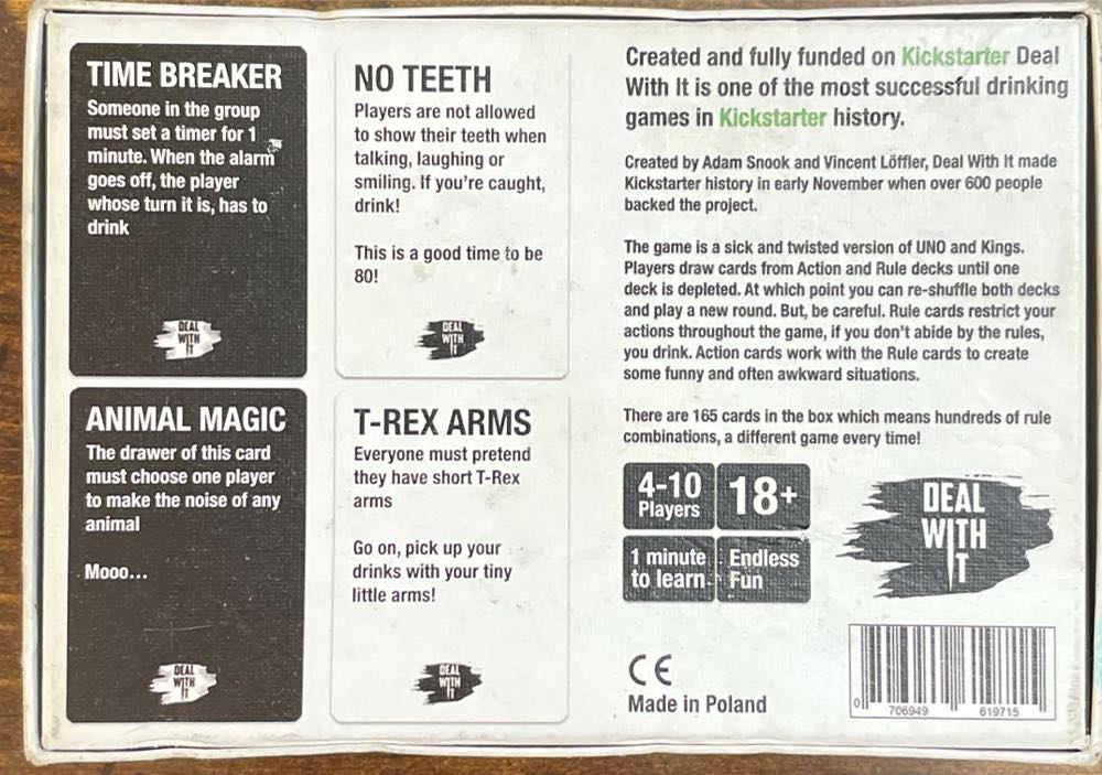 Deal With It  (4-10+) board game collectible [Barcode 706949619715] - Main Image 2