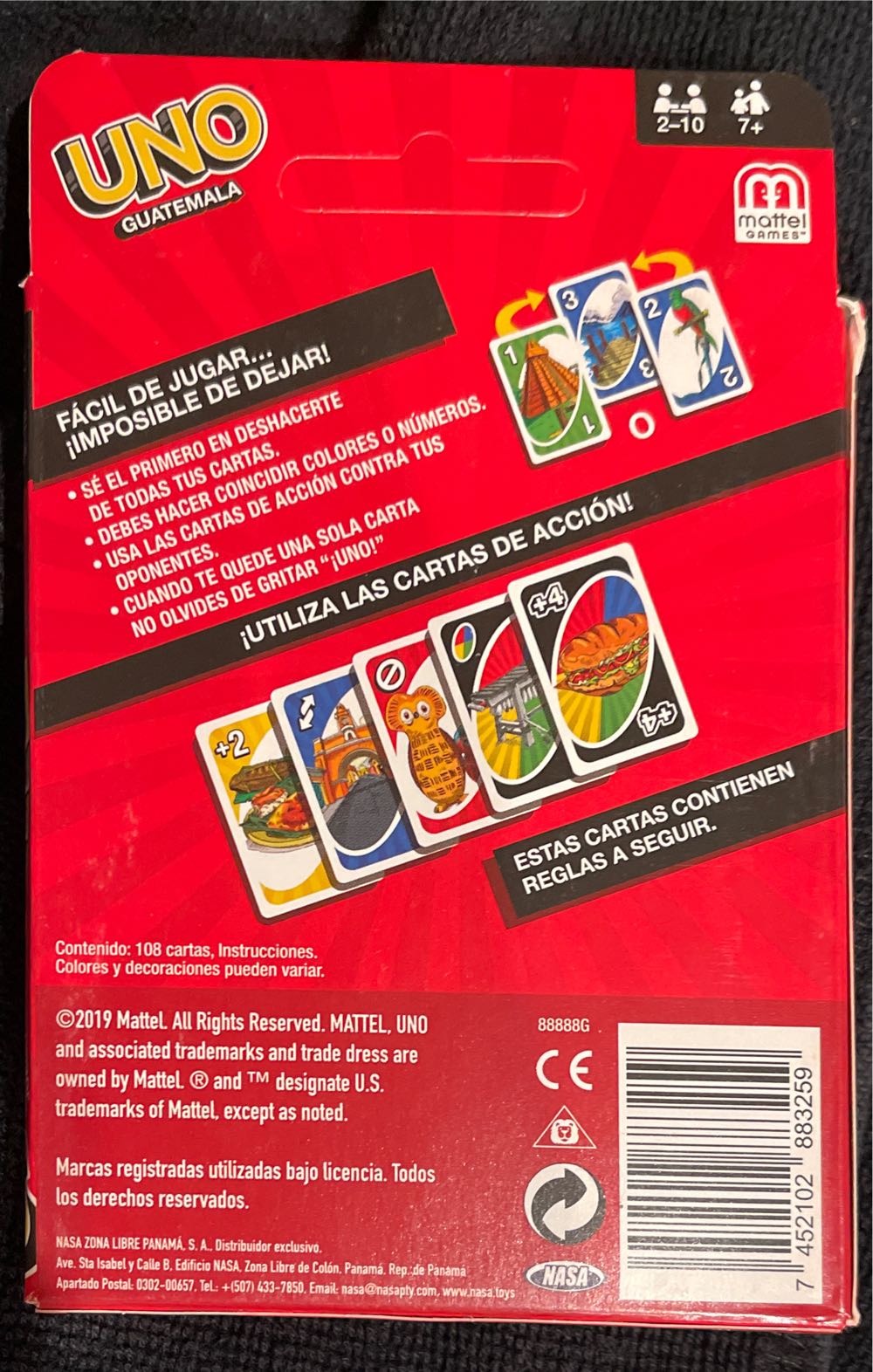 Guatemala Uno  board game collectible - Main Image 2