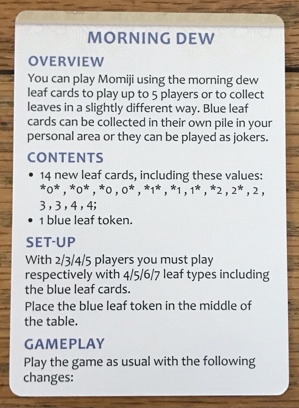 Momiji: Morning Dew  (1-4) board game collectible [Barcode 8050038080101] - Main Image 3