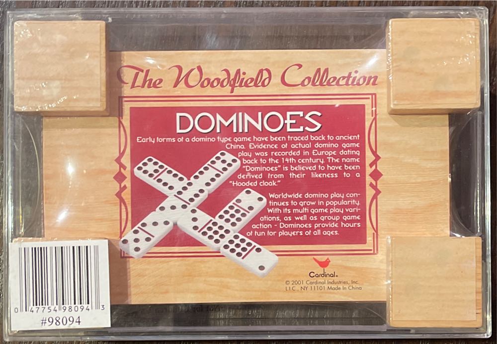 Dominoes The Woodfield Collection By Cardinal Top Quality Set.  board game collectible [Barcode 047754980943] - Main Image 2