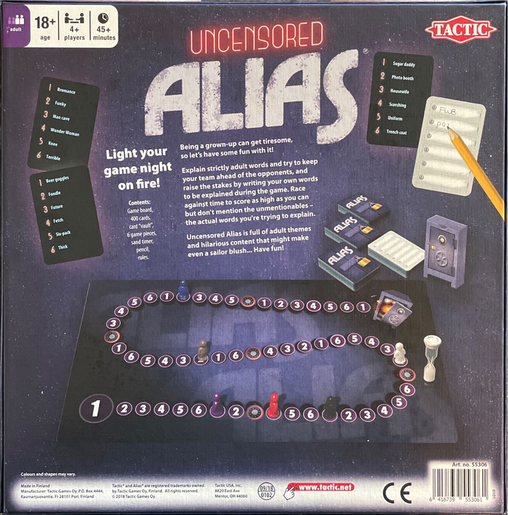 Alias: Uncensored  (4+) board game collectible [Barcode 6416739553061] - Main Image 2