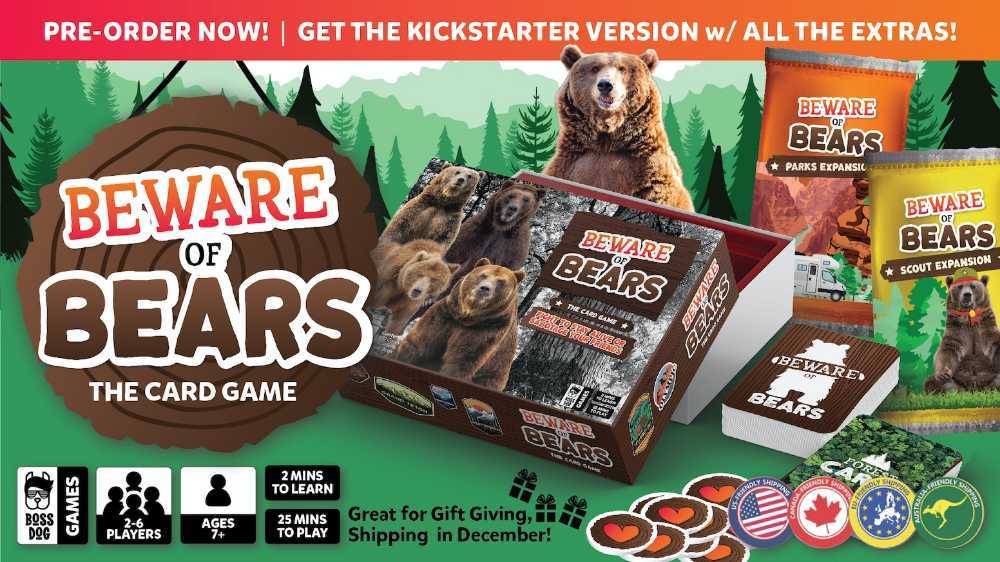 Bear Stare Down A Quick Paced Wild & Untamed Card Game | The Ultimate Party Game Night Where You Sabotage Friends And Avoid Bears | Family Games For Kids Teens And Adults | Boys & Girls Age 7 &up  (2-4) board game collectible [Barcode 860006170653] - Main Image 4